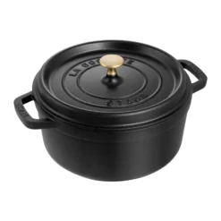 Staub La Cocotte rund gryta gjutjärn 2,6 L, Svart