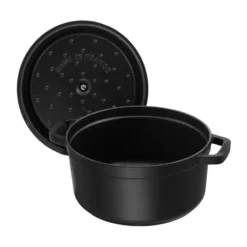 Staub La Cocotte rund gryta gjutjärn 2,6 L, Svart