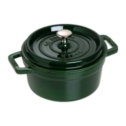 Staub La Cocotte rund gryta gjutjärn 2,6 L, Basilikagrön