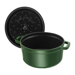 Staub La Cocotte rund gryta gjutjärn 2,6 L, Basilikagrön