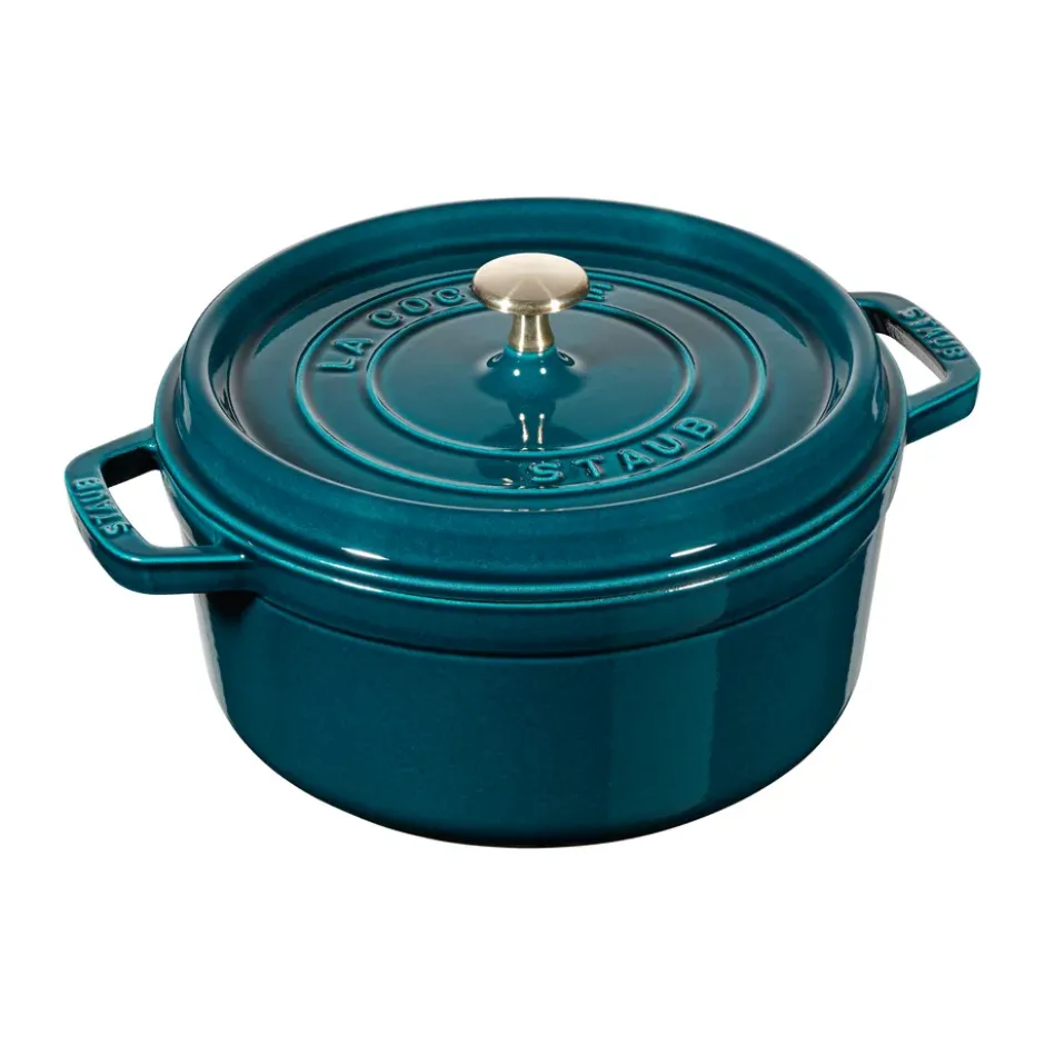 Staub La Cocotte rund gryta gjutjärn 2,2 L, La Mer