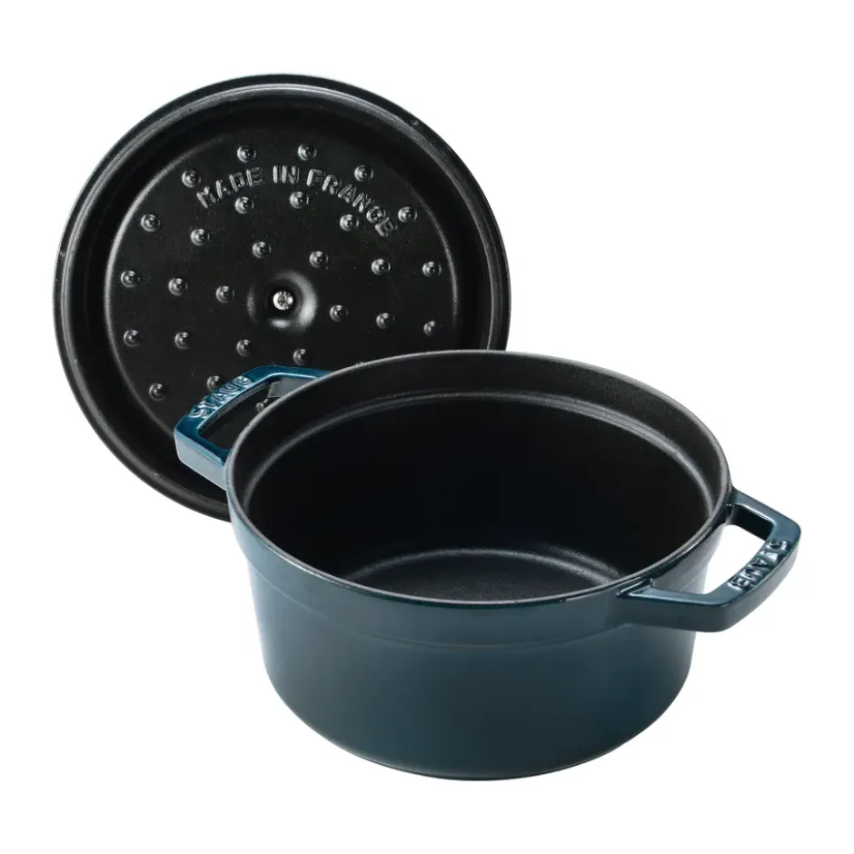 Staub La Cocotte rund gryta gjutjärn 2,2 L, La Mer