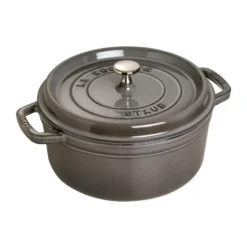 Staub La Cocotte rund gryta gjutjärn 1,7 L, Grafitgrå