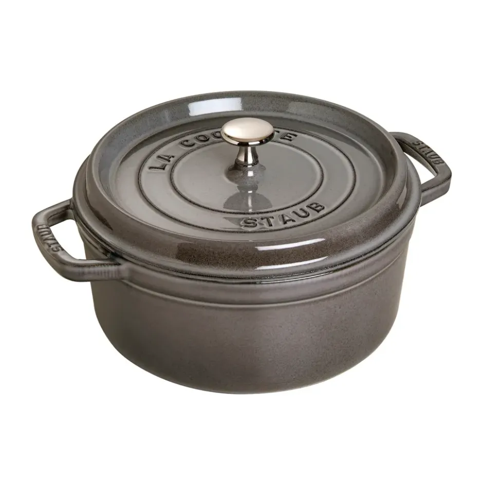 Staub La Cocotte rund gryta gjutjärn 1,7 L, Grafitgrå