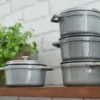 Staub La Cocotte rund gryta gjutjärn 1,2 L, Grafitgrå