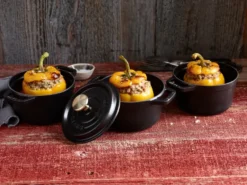 Staub La Cocotte rund gryta gjutjärn 0,8 L, Svart