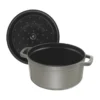 Staub La Cocotte rund gryta gjutjärn 2,2 L, Grafitgrå