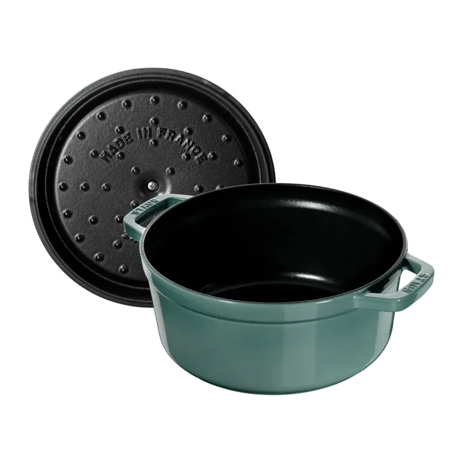 Staub La Cocotte rund gryta gjutjärn 3,8 L, Eukalyptus