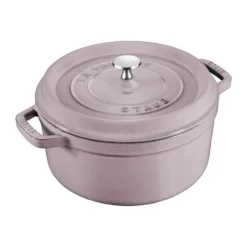 Staub La Cocotte rund gryta gjutjärn 3,8 L, Cherry Blossom