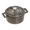 Staub La Cocotte rund gryta gjutjärn 0,25 L, Grafitgrå
