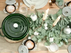 Staub La Cocotte rund gryta gjutjärn 3,8 L, Basilikagrön