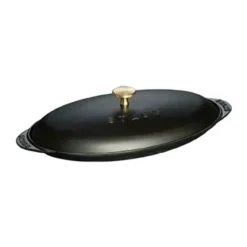 Staub oval fiskform i gjutjärn, svart
