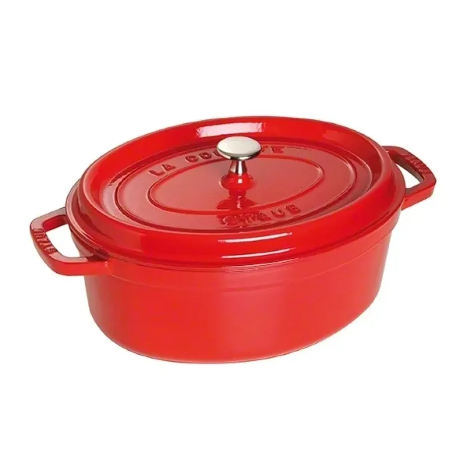 Staub oval gryta i gjutjärn 4,2 l, röd