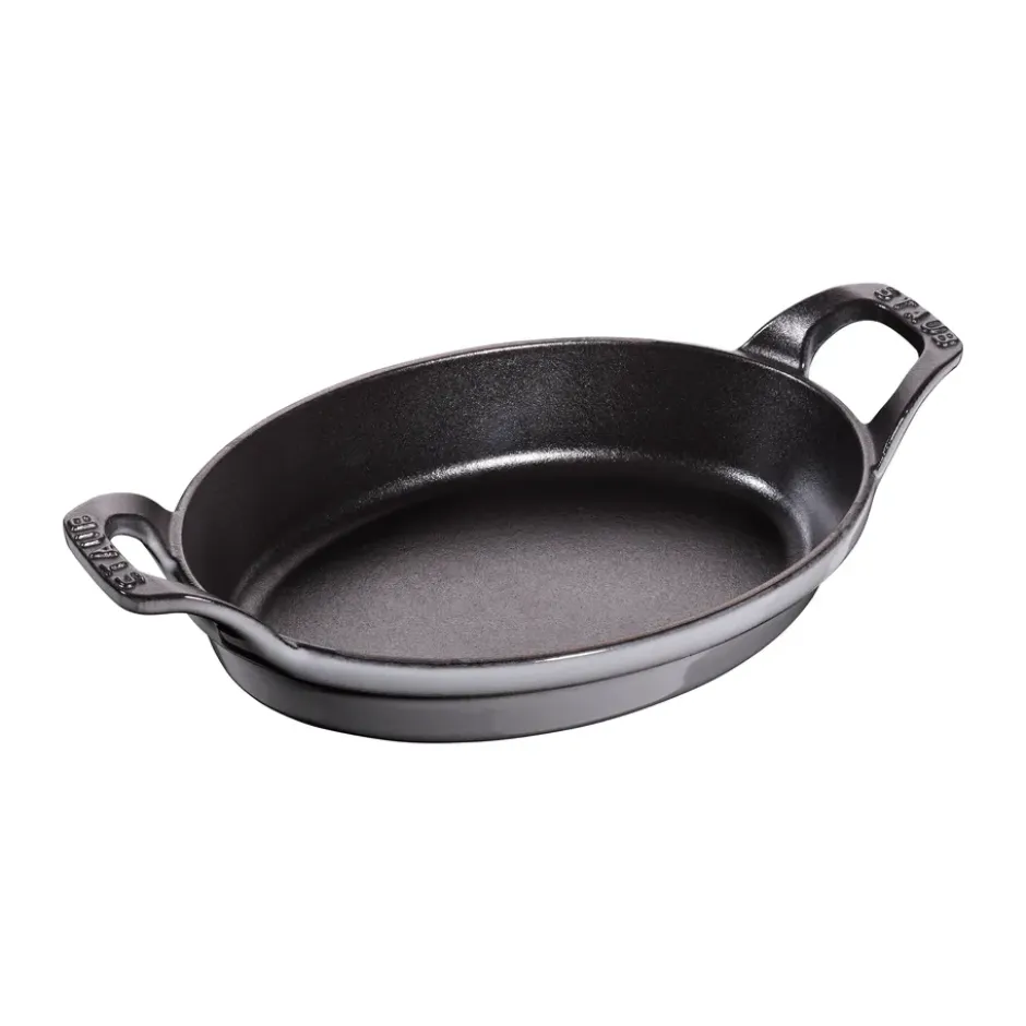 Staub oval ugnsform gjutjärn 21 cm, Grafitgrå