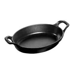 Staub oval ugnsform gjutjärn 28 cm, Svart
