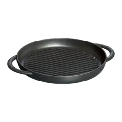 Staub Pure grillpanna gjutjärn rund svart, Ø26 cm