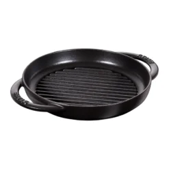 Staub Pure grillpanna gjutjärn rund svart, Ø22 cm