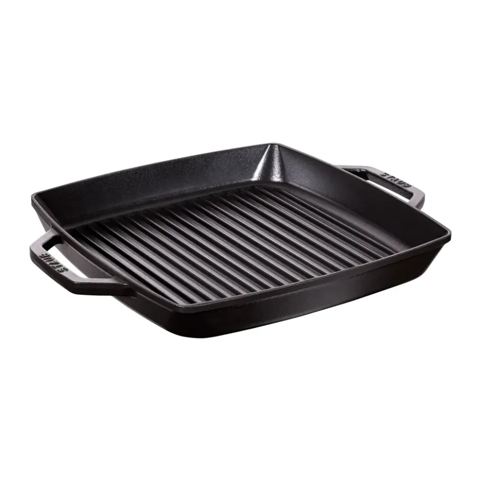 Staub Pure grillpanna gjutjärn kvadratisk svart, 33 cm