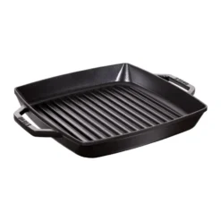 Staub Pure grillpanna gjutjärn kvadratisk svart, 28 cm