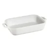 Staub rektangulär ugnsform 20 x 16 cm, vit