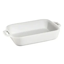 Staub rektangulär ugnsform 20 x 16 cm, vit