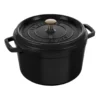Staub rund gryta hög modell 4,8 L, Mattsvart