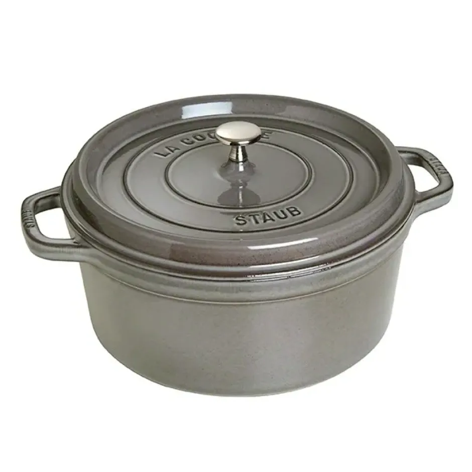 Staub rund gryta i gjutjärn 6,7 l, grå