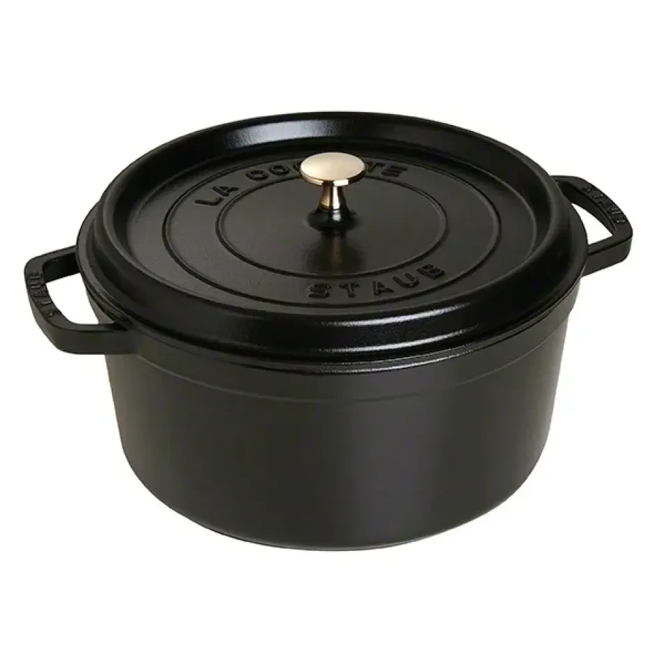 Staub rund gryta i gjutjärn 6,7 l, svart