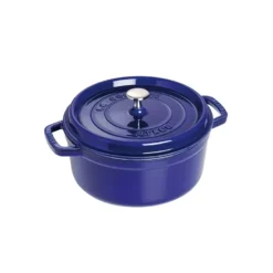 Staub rund gryta i gjutjärn, tre lager emalj 3,8 l, mörkblå