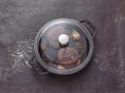 Staub traktörpanna gjutjärn 2 handtag svart, Ø20 cm