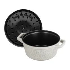 Staub Twister La Cocotte gryta 4 L, White truffle