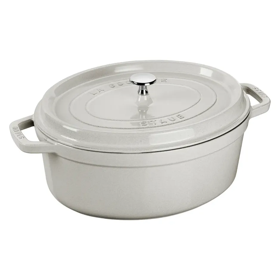 Staub White Truffle gryta oval, 4,2 l