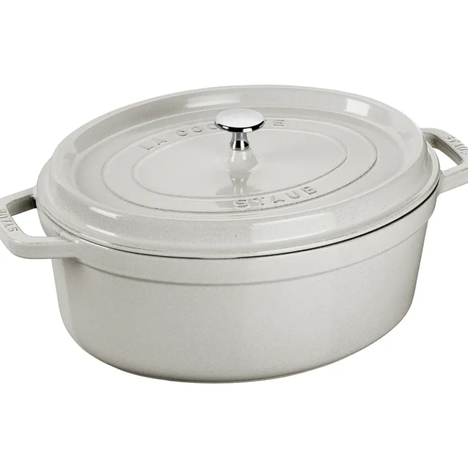 Staub White Truffle gryta oval, 8 l