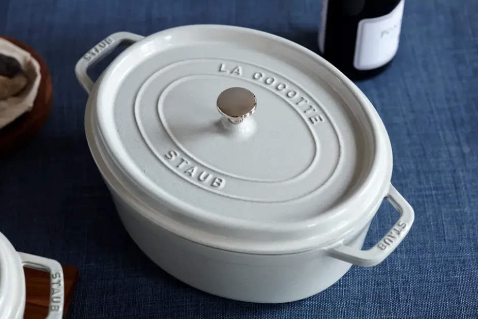 Staub White Truffle gryta oval, 8 l