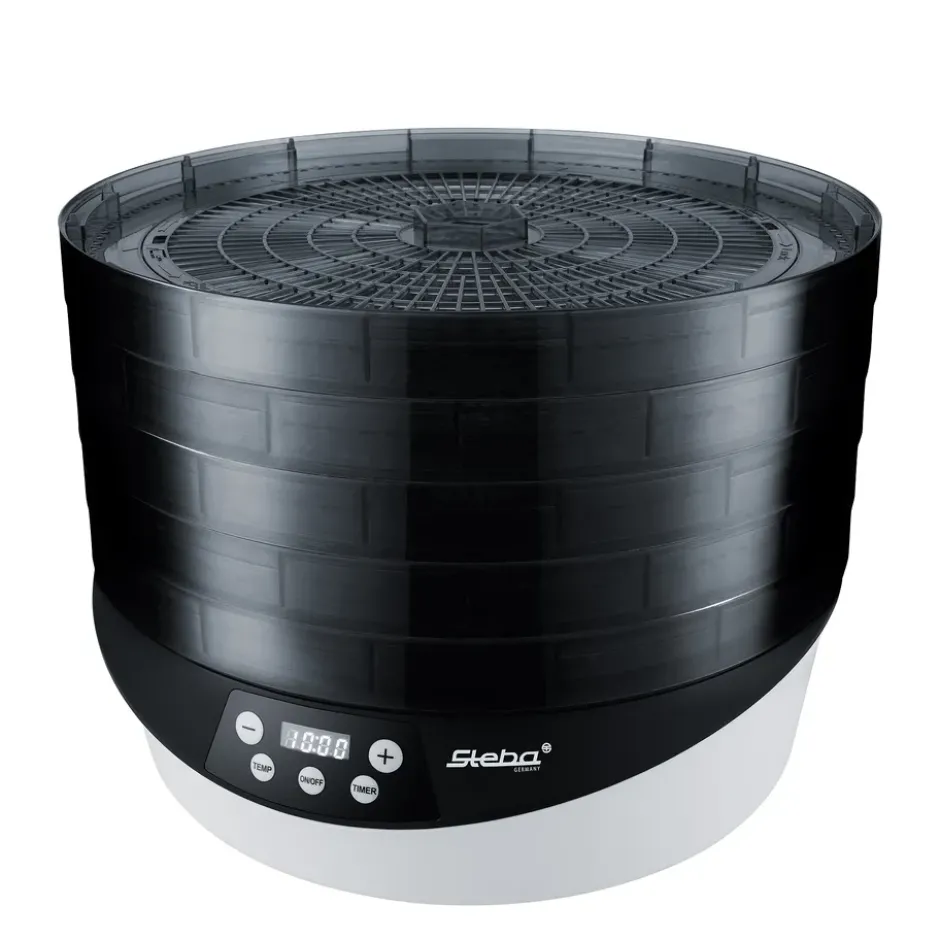 Steba ED8 Dehydrator roterande svamptork 5 brickor, Svart-vit