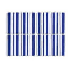 Steccato bordsunderlägg 30x40 cm 4-pack, Blå-vit