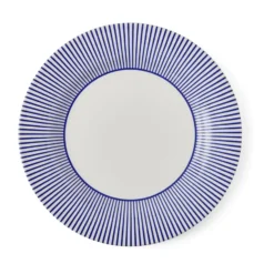 Steccato tallrik Ø28 cm, Blå-vit