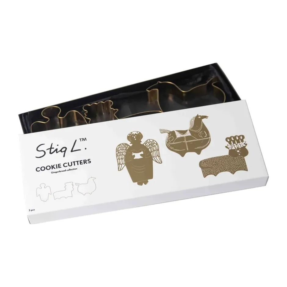 Stig L pepparkaksform 3 delar, Guld