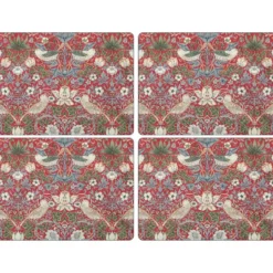 Strawberry Thief bordsunderlägg 30x40 cm 4-pack, Röd