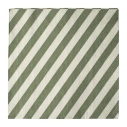 Stripe pappersservett 33x33 cm 20-pack, Green
