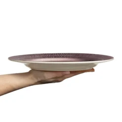 Stripes tallrik Ø28 cm, Plum