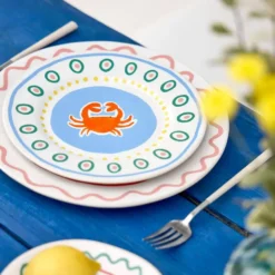 Summer Bliss assiett, Crab, Ø22 cm