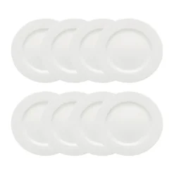 Swedish Grace assiett Ø17 cm 8-pack - Snö (vit)