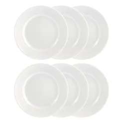 Swedish Grace assiett 17 cm, 6-pack snö (vit)