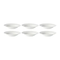 Swedish Grace djup tallrik 25 cm, 6-pack snö (vit)