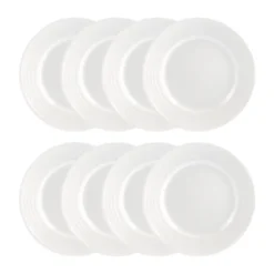 Swedish Grace tallrik Ø21 cm 8-pack - Snö (vit)