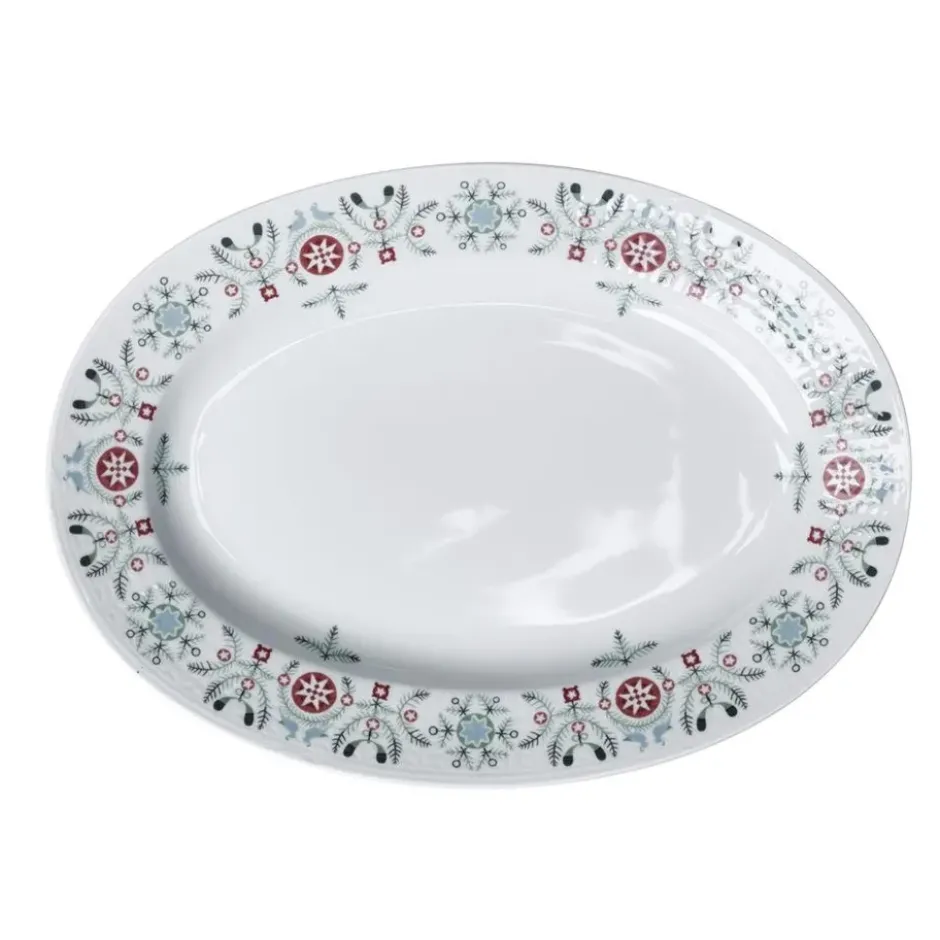 Swedish Grace Winter tallrik oval, vit