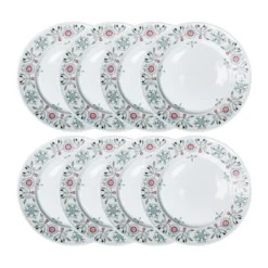 Swedish Grace Winter tallrik Ø27 cm 8-pack - Vit