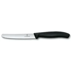 Swiss Classic korv-/tomatkniv 11 cm, Svart
