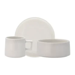 Taper frukostset 12 delar - Vit